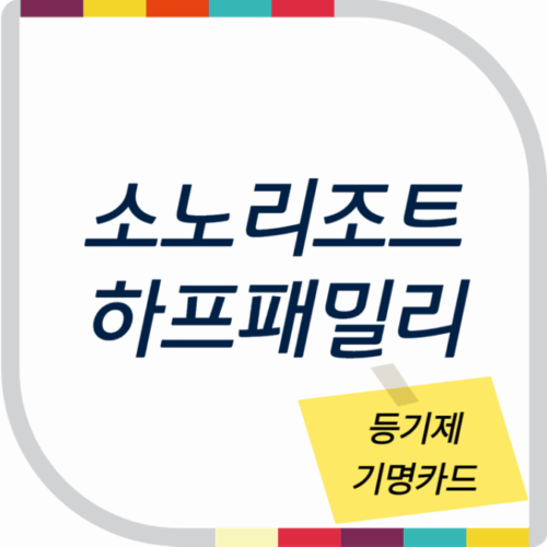 소노호텔앤리조트 하프패밀리 회원권(등기제 기명카드)