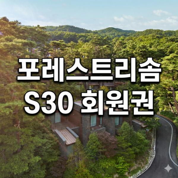 리솜리조트 S30회원권을 천만원대에!